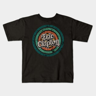 Eric Clapton // Retro Circle Crack Vintage Kids T-Shirt